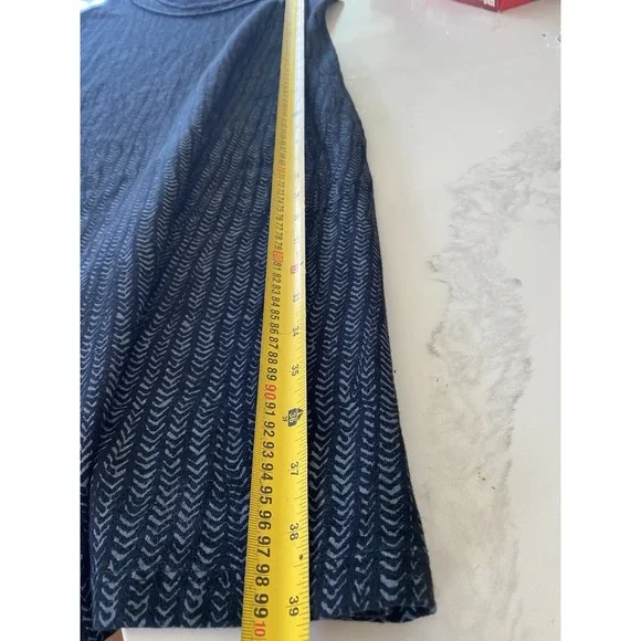 Fresh Produce Dress Womens Sz Small Black Chevron Sleeveless Cotton Pockets - Picture 8 of 8